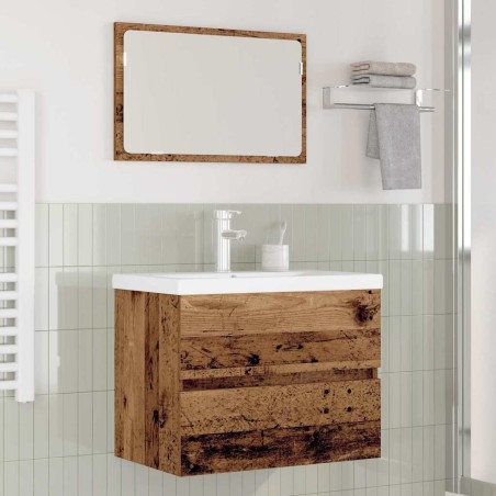 Ensemble de mobilier de salle de bain 3 pcs Bois Ancien 629831629831