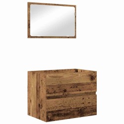 Ensemble de mobilier de salle de bain 3 pcs Bois Ancien 629831629831