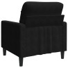 Fauteuil Noir 60 cm Velours 629832629832