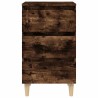Table de chevet avec pieds en bois solide Chêne fumé 40x35x69cm 629833629833