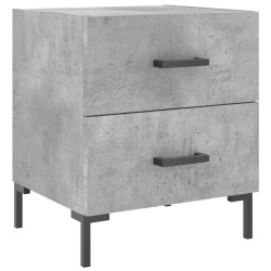 Table de chevet gris béton 40x35x47,5 cm bois d’ingénierie 629834629834