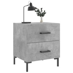 Table de chevet gris béton 40x35x47,5 cm bois d’ingénierie 629834629834