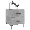 Table de chevet gris béton 40x35x47,5 cm bois d’ingénierie 629834629834