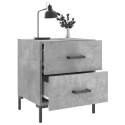 Table de chevet gris béton 40x35x47,5 cm bois d’ingénierie 629834629834