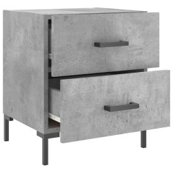 Table de chevet gris béton 40x35x47,5 cm bois d’ingénierie 629834629834