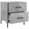 Table de chevet gris béton 40x35x47,5 cm bois d’ingénierie 629834629834