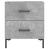 Table de chevet gris béton 40x35x47,5 cm bois d’ingénierie 629834629834