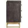 Table de chevet Noir 40x30x50 cm Bois de manguier massif 629837629837