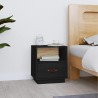 Table de chevet Noir 40x34x45 cm Bois de pin massif 629838629838