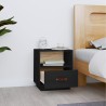 Table de chevet Noir 40x34x45 cm Bois de pin massif 629838629838
