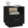 Table de chevet Noir 40x34x45 cm Bois de pin massif 629838629838