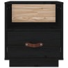 Table de chevet Noir 40x34x45 cm Bois de pin massif 629838629838