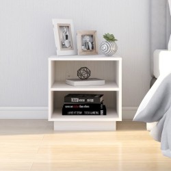 Table de chevet Blanc 40x34x40 cm Bois de pin solide 629841629841