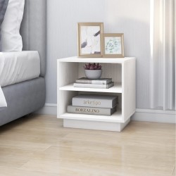 Table de chevet Blanc 40x34x40 cm Bois de pin solide 629841629841