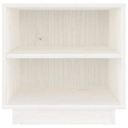 Table de chevet Blanc 40x34x40 cm Bois de pin solide 629841629841