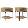 Table de chevet 2 pc Chêne artisanal 40 x 40 x 50 cm 629843629843