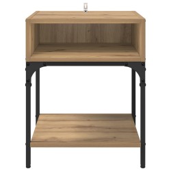 Table de chevet 2 pc Chêne artisanal 40 x 40 x 50 cm 629843629843