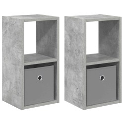 Table de chevet 2 pcs Gris béton 25,5 x 22 x 49,5 cm 629845629845