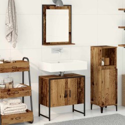 Ensemble de mobilier de salle de bain avec porte 2 pcs Marron 629848629848