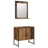 Ensemble de mobilier de salle de bain avec porte 2 pcs Marron 629848629848