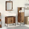 Ensemble de mobilier de salle de bain avec étagère 3 pcs Marron 629849629849