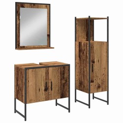 Ensemble de mobilier de salle de bain avec étagère 3 pcs Marron 629849629849