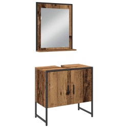 Ensemble de mobilier de salle de bain avec étagère 3 pcs Marron 629849629849