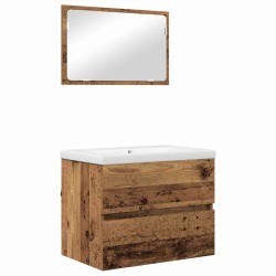 Ensemble de mobilier de salle de bain 3 pcs Bois Ancien 629850629850