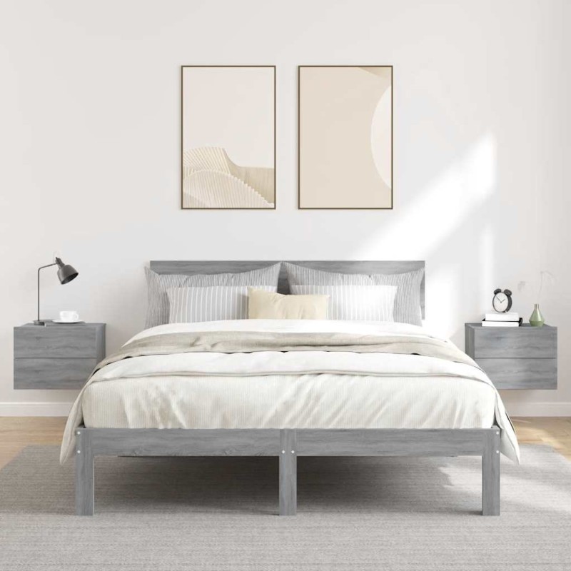 Tables de chevet 2 pcs Sonoma gris 40x30x30cm Bois d'ingénierie 629852629852