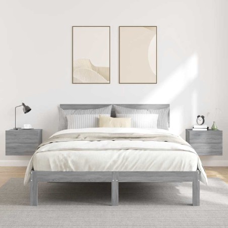 Tables de chevet 2 pcs Sonoma gris 40x30x30cm Bois d'ingénierie 629852629852