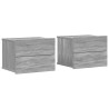 Tables de chevet 2 pcs Sonoma gris 40x30x30cm Bois d'ingénierie 629852629852