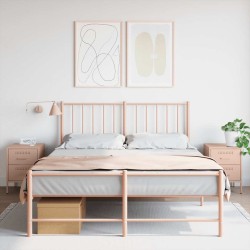 Tables de chevet 2 pcs rose 36x39x50,5 cm acier 629853629853