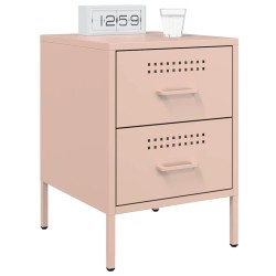 Tables de chevet 2 pcs rose 36x39x50,5 cm acier 629853629853