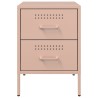 Tables de chevet 2 pcs rose 36x39x50,5 cm acier 629853629853
