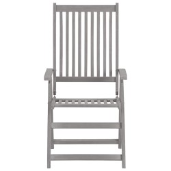 Ensemble de salle à manger de jardin 5 pièces (150-200) x 100 cm en bois d'acacia massif gris 629854629854