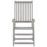 Ensemble de salle à manger de jardin 5 pièces (150-200) x 100 cm en bois d'acacia massif gris 629854629854