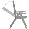 Ensemble de salle à manger de jardin 5 pièces (150-200) x 100 cm en bois d'acacia massif gris 629854629854
