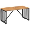 Table de jardin Noir et Marron 80 x 40 x 40 cm polyrotin 629855629855