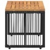 Table de jardin Noir et Marron 80 x 40 x 40 cm polyrotin 629855629855