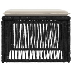 Tabouret Noir polyrotin 629856629856