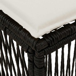 Tabouret Noir polyrotin 629856629856