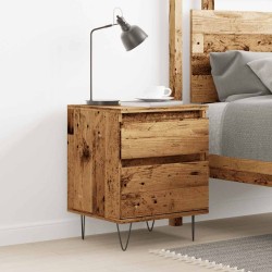 Table de chevet vieux bois 40x35x50 cm bois d’ingénierie 629859629859