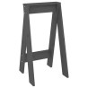 Tabourets 2 pcs Gris 40x40x75 cm Bois massif de pin 629861629861