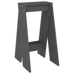 Tabourets 2 pcs Gris 40x40x75 cm Bois massif de pin 629861629861