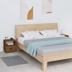Tables de chevet 2pcs Marron miel 40x34x45cm Bois de pin massif 629862629862