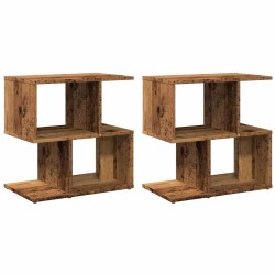 Tables de chevet 2pcs vieux bois 50x30x51,5cm bois d'ingénierie 629864629864