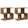 Tables de chevet 2pcs vieux bois 50x30x51,5cm bois d'ingénierie 629864629864
