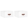 Tables de chevet murales 2 pcs blanc brillant 35x35x20 cm 629865629865