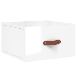 Tables de chevet murales 2 pcs blanc brillant 35x35x20 cm 629865629865