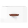 Tables de chevet murales 2 pcs blanc brillant 35x35x20 cm 629865629865